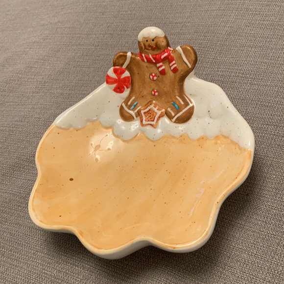 Gingerbread Bowl Cookie or Candy Dish Christmas - Picture 3 of 10